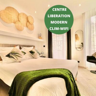 LIBERATION CENTER - PRIVATE Balcony - 24&7 RECEPTION - LUGGAGE STORAGE (17 Avenue Malaussena 06000 Nice)