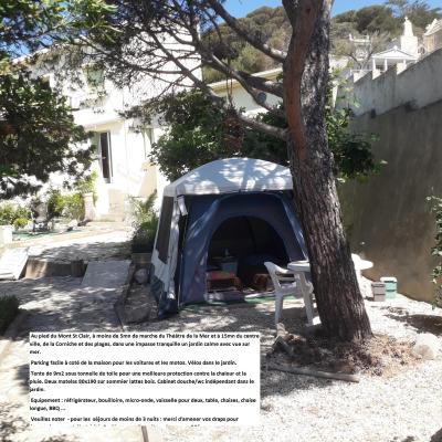 Deux tentes confortables dans un joli jardin idéalement situé (7 Chemin du Cimetière Marin 34200 Sète)