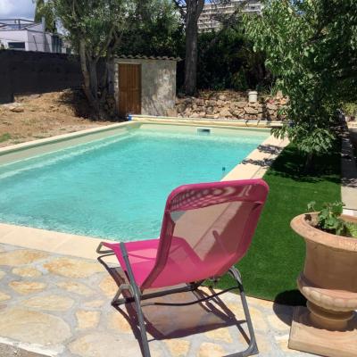 chambres d'hôtes en rez de villa avec piscine (34 Avenue el Sol 06160 Antibes)