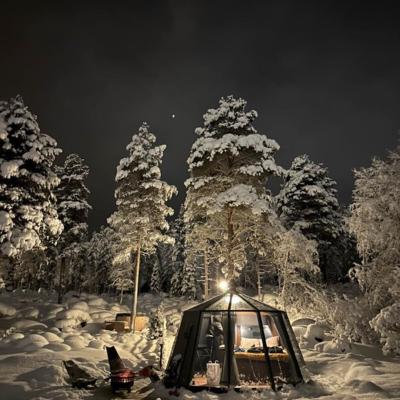 Photo Aurora Igloo with private hot tub by Invisible Forest Lodge