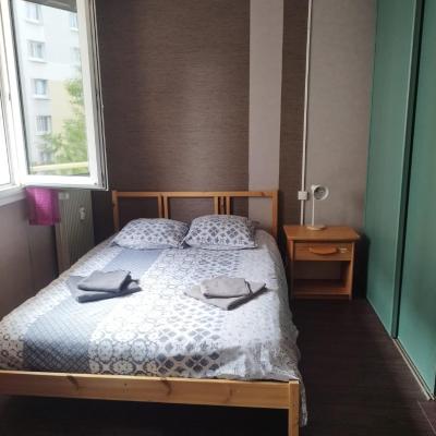 Chambre 1 lit double (2ième étage 4 Rue d'Upsal 67000 Strasbourg)